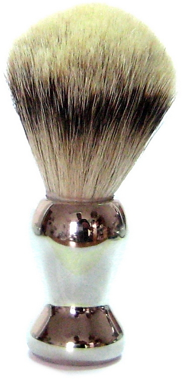 Badger Bristles Shaving Brush, silver handle, plactic - Golddachs Shaving Brush Silver Tip Badger Plastic Silver — photo N1