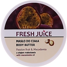 Fragrances, Perfumes, Cosmetics Body Cream-Butter "Passion Fruit & Macadamia" - Fresh Juice Passion Fruit & Macadamia