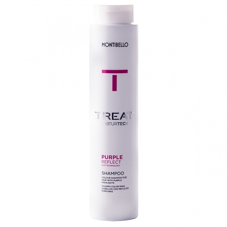 Shampoo for Colored Hair with Violet Shade - Montibello Treat NaturTech Purple Reflect Shampoo — photo N2