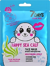 Face Mask "Happy Sea Calf" - 7 Days Animal Happt Sea Calf — photo N1