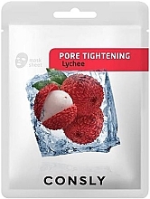 Fragrances, Perfumes, Cosmetics Pore-Shrinking Sheet Mask with Lychee Extract - Consly Moisturizing Mask Pack Lychee Pore-Tightening