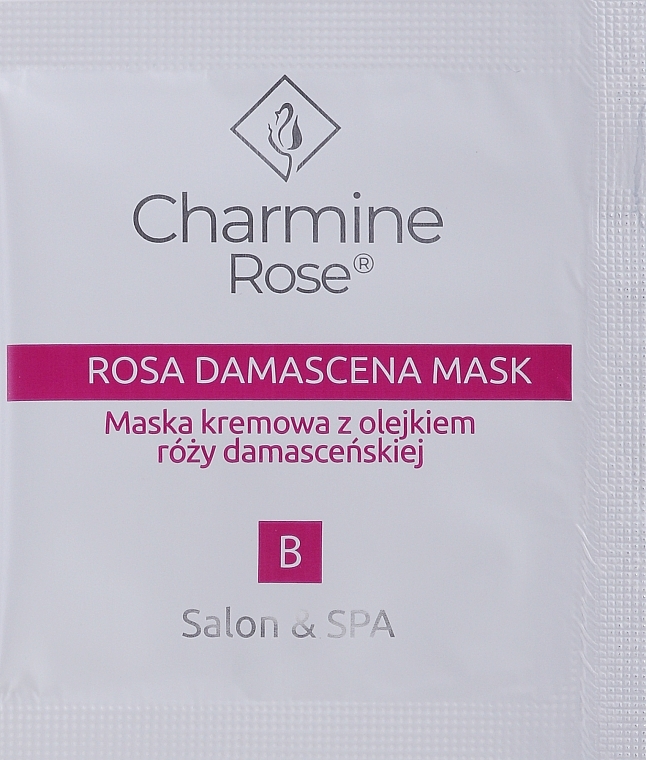 Face Cream Mask with Damask Rose Oil - Charmine Rose Rosa Damascena Mask (sample) — photo N1