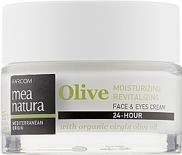 Fragrances, Perfumes, Cosmetics Moisturising & Revitalising Face and Eye Cream - Mea Natura Olive 24h Moisturizing And Revitalizing Face&Eyes Cream