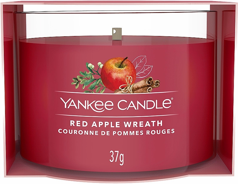 Scented Mini Candle in Jar - Yankee Candle Red Apple Wreath Filled Votive — photo N1