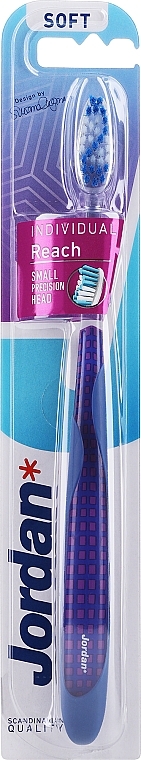 Soft Toothbrush, purple - Jordan Individual Reach Soft — photo N1