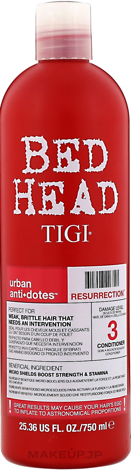 Repair Shampoo for Weak Brittle Hair - Tigi Bed Head Urban Antidotes Resurrection Shampoo — photo 750 ml