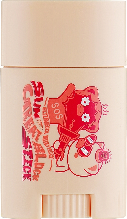 Sunscreen Stick for Sensitive Eye Area - Elizavecca Milky Piggy Sun Great Block Stick — photo N2