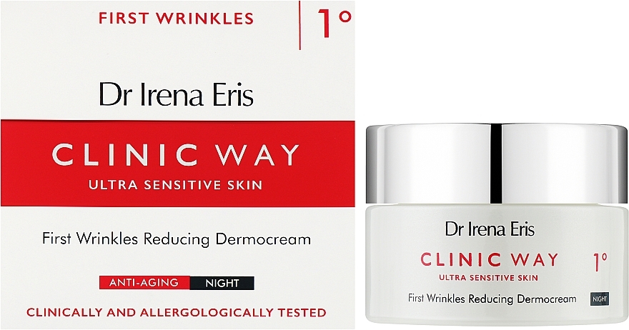 Anti-Wrinkle Night Face Cream - Dr. Irena Eris Clinic Way 1° First Wrinkles Reducing Dermocream Night — photo N2