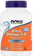 Ultra Omega 3-D - Now Foods Ultra Omega 3-D with Vitamin D-3 Fish Softgels — photo N2