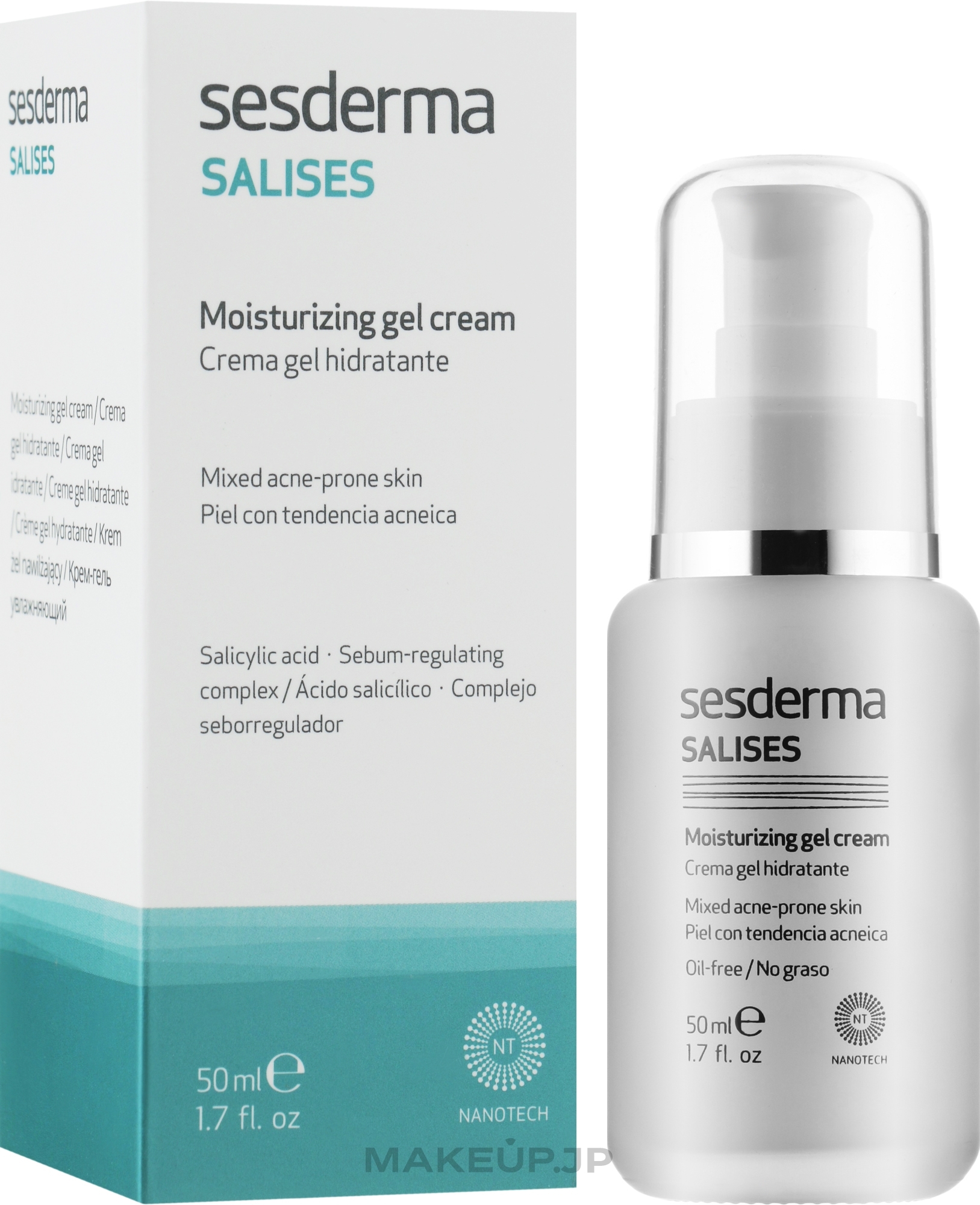 Moisturizing Face Cream-Gel - SesDerma Laboratories Salises Moisturizing Gel Cream — photo 50 ml