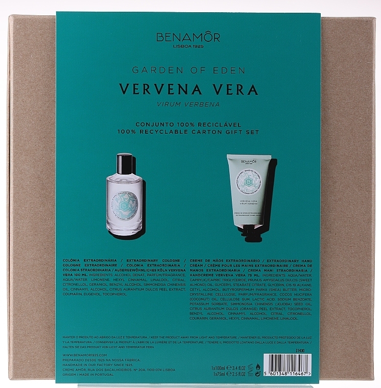 Set - Benamor Vervena Vera (edc/100ml+h/cr/75ml) — photo N2