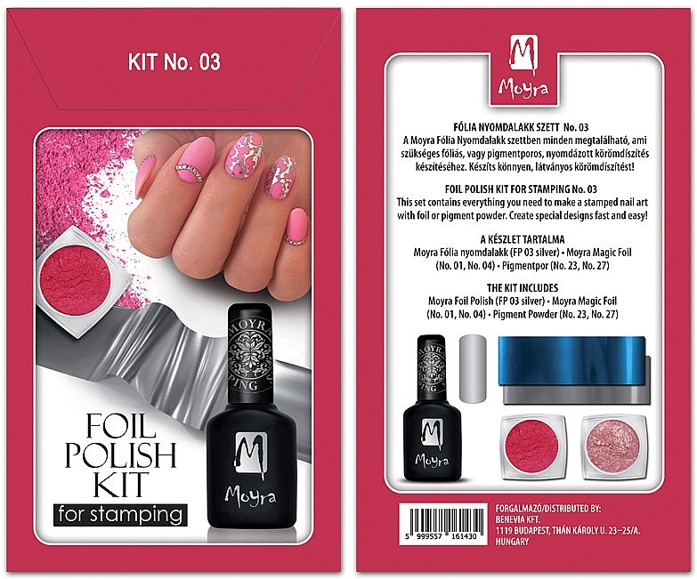 Moyra Foil Polish Kit For Stamping - Foil Stamping Set #3 — photo N1