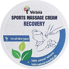 Fragrances, Perfumes, Cosmetics Sports Massage Cream 'Recovery' - Verana Sports Massage Cream Recovery