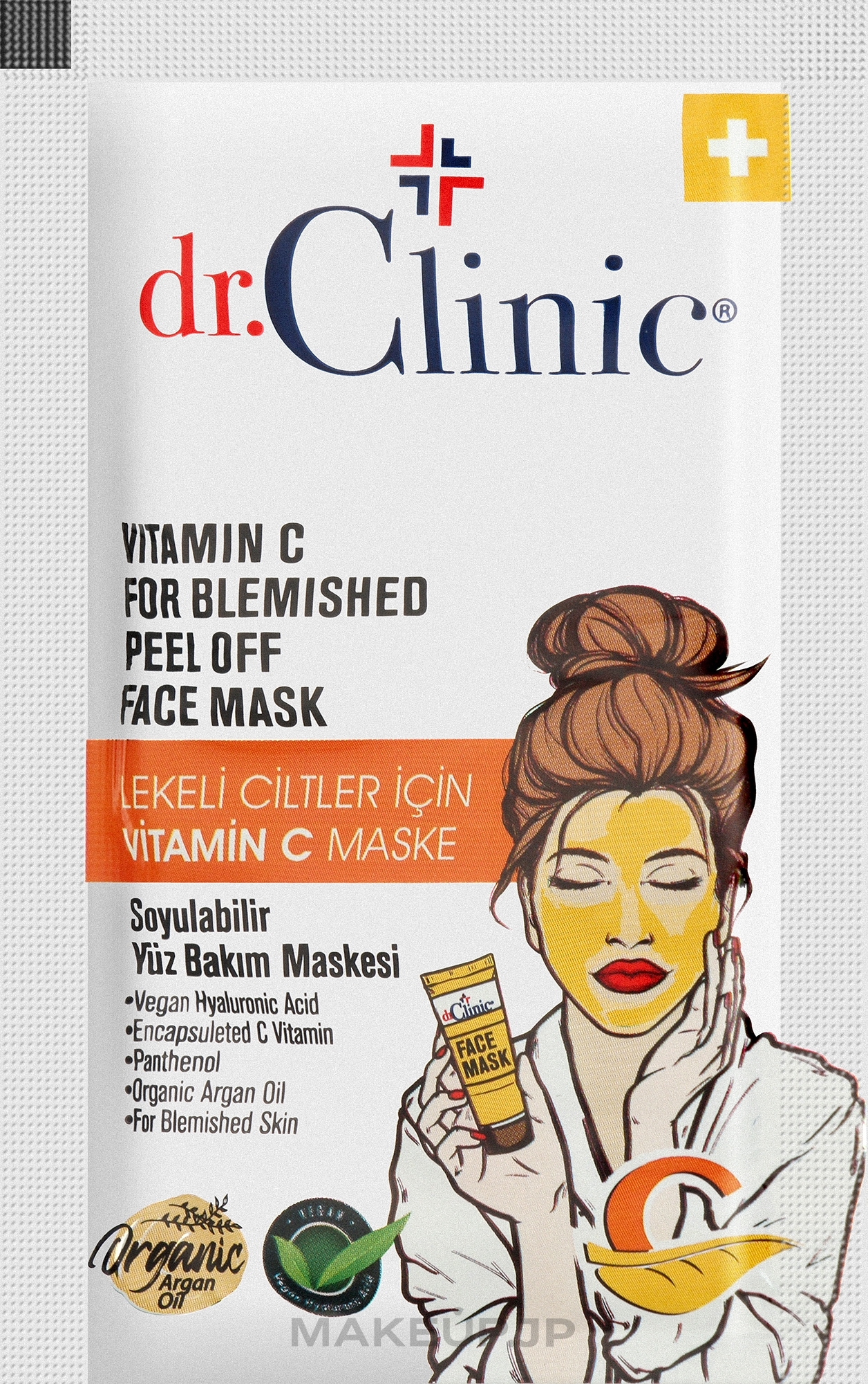 Brightening Face Peeling Mask - Dr. Clinic Vitamin C For Blemished Peel Off Face Mask — photo 12 ml