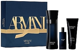 Fragrances, Perfumes, Cosmetics Giorgio Armani Armani Code - Set (edt/75ml + sh/gel/75ml + edt/15ml) 