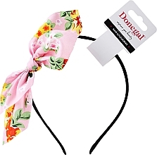 Fragrances, Perfumes, Cosmetics Hair Hoop, FA-5629, black with pink floral bow - Donegal