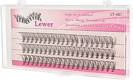 Lash Individuals, 13 mm, 60 pcs. - Lewer Pink — photo N1