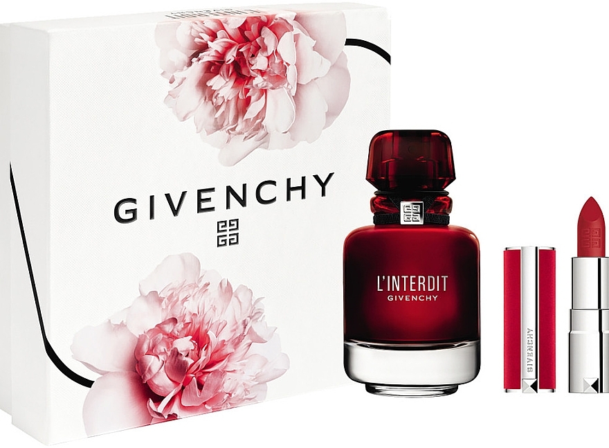 Givenchy L'Interdit Rouge - Set (edp/50 ml + lipstick/1.5 g) — photo N1