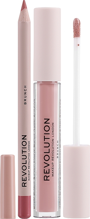 Makeup Revolution Lip Contour Kit Brunch (lip/gloss/3ml + lip/pencil/0.8g) - Lip Makeup Set — photo N4