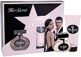 Fragrances, Perfumes, Cosmetics Antonio Banderas Her Secret - Set (edt/50ml + b/lot/100ml)