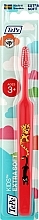 Kids Toothbrush 3+, red with cats - TePe Kids Extra Soft — photo N1