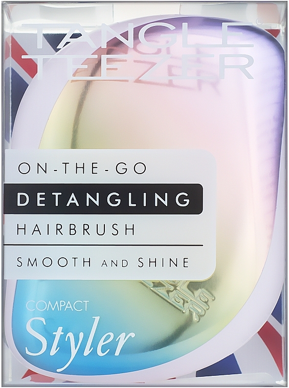 Compact Hair Brush - Tangle Teezer Compact Styler Pearlescent Matte — photo N5