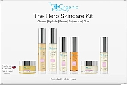 Fragrances, Perfumes, Cosmetics Set with 7 Products - The Organic Pharmacy Hero Skin Care Kit