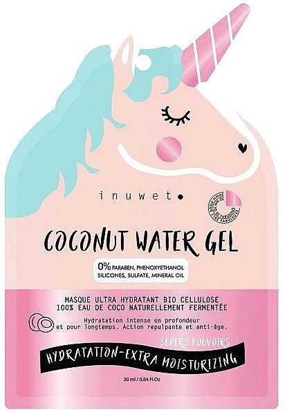 Moisturizing Face Mask - Inuwet Coconut Water Gel Extra Moisturizing Face Mask — photo N1