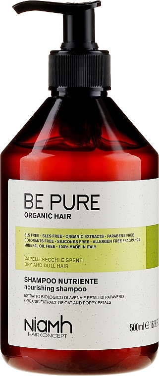 Nourishing Shampoo for Dry & Devitalized Hair - Niamh Hairconcept Be Pure Nourishing Shampoo — photo N1