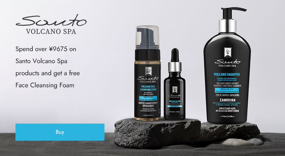 Spend over ¥9675 on Santo Volcano Spa products and get a free Face Cleansing Foam