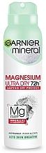 Fragrances, Perfumes, Cosmetics Deodorant Spray for Women "Magnesium Effect. Ultra-Dry 72H". - Garnier Mineral Magnesium Ultra Dry 72h Lasting Dry Protect Deodorant