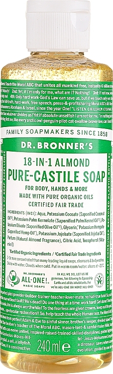 Liquid Soap "Almond" - Dr. Bronner’s 18-in-1 Pure Castile Soap Almond — photo N3