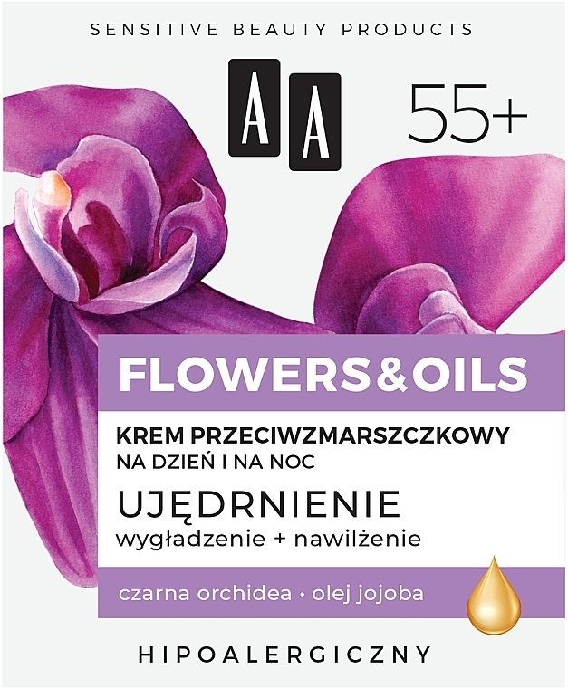 Firming Anti-Wrinkle Day & Night Cream 55+ - AA Flowers & Oils Night And Day Cream — photo N1