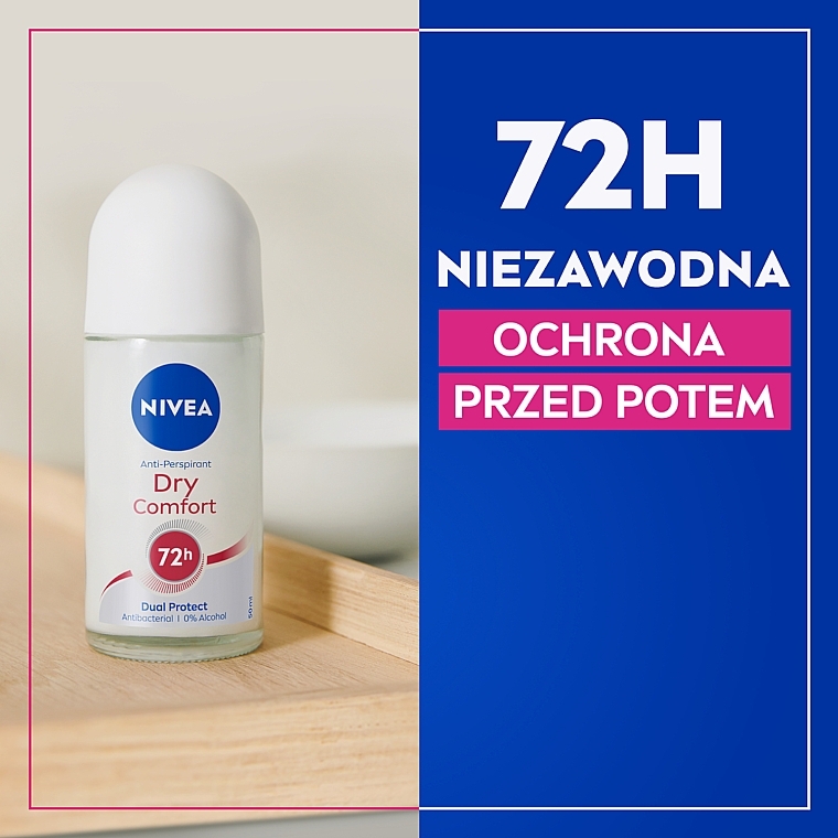 72H Protection & Comfort Roll-On Deodorant - Nivea Deodorant Dry Comfort Roll-On — photo N7