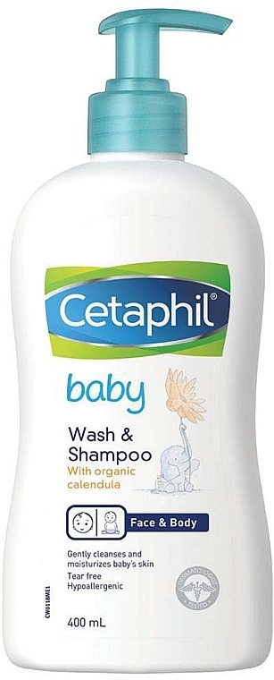 Baby Wash & Shampoo - Cetaphil Baby Wash & Shampoo With Organic Calendula — photo N1