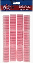 Fragrances, Perfumes, Cosmetics Velcro Curlers 24/63, light pink - Ronney Professional Velcro Roller