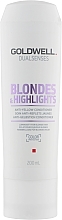 Anti-Yellow Conditioner for Blonde Hair - Goldwell Dualsenses Blondes & Highlights Anti-Yellow Conditioner — photo N2