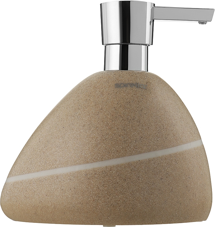 Ceramic dispenser for liquid soap - Spirella Etna Sand — photo N1