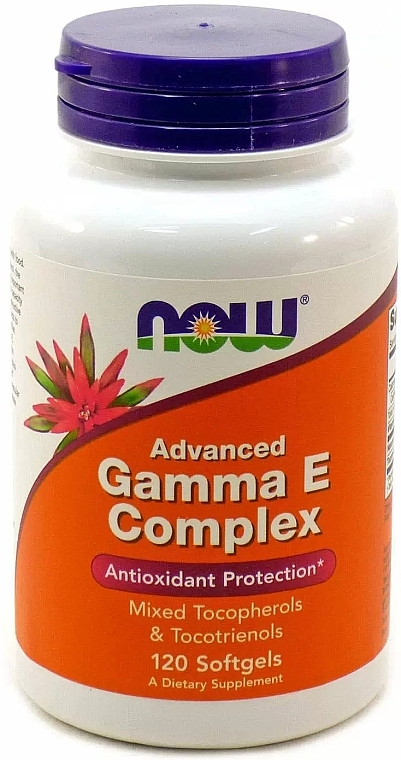 Dietary Supplement "Vitamin E" - Now Foods Gamma E Complex Advanced — photo N1