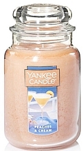 Fragrances, Perfumes, Cosmetics Scented Candle in Jar - Yankee Candle Large Jar Peaches and Cream