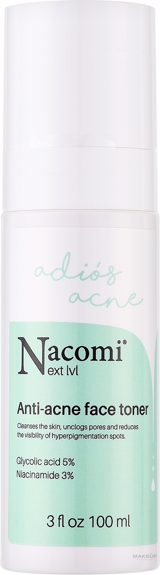 Anti-Acne Face Toner - Nacomi Next Level Anti-acne Face Toner — photo 100 ml