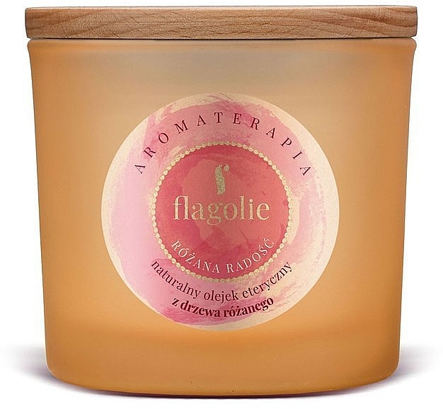 Scented Candle in Glass "Rose Joy" - Flagolie Fragranced Candle Rose Joy — photo N1