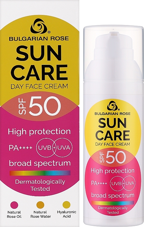 Day Face Cream SPF 50 - Bulgarian Rose Sun Care Day Face Cream SPF 50 — photo N2