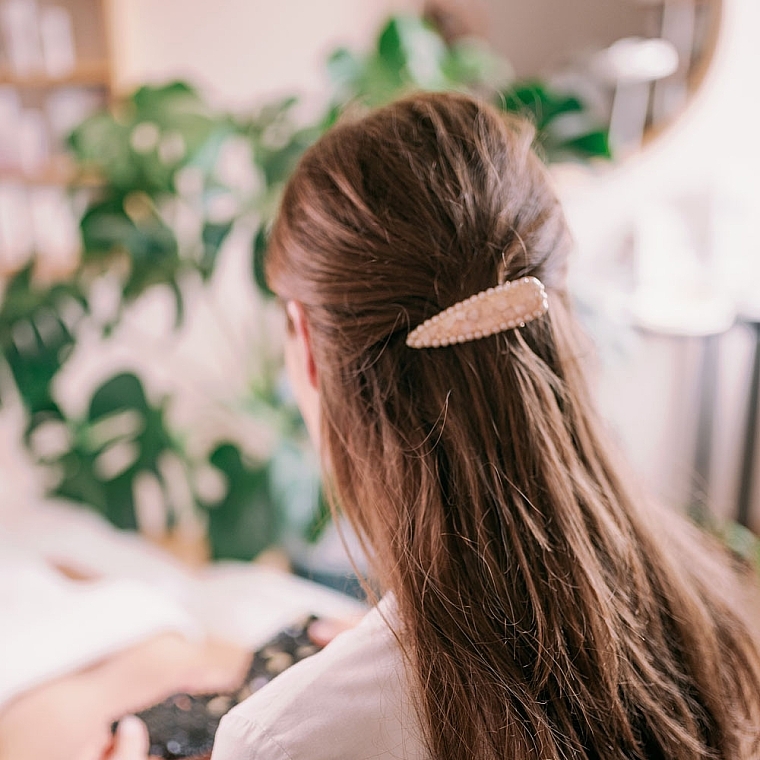 Rock Crystal Hair Clip - Crystallove Clear Quartz Hair Clip — photo N2