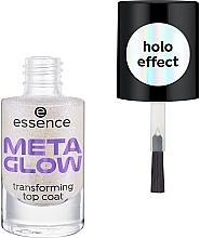 Fragrances, Perfumes, Cosmetics Holographic Top Coat - Essence Meta Glow Transforming Top Coat