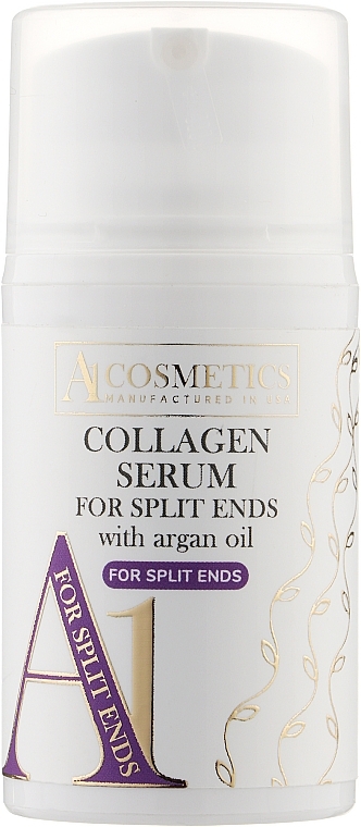 Collagen Serum for Split Ends - A1 Cosmetics For Split Ends Collagen Serum With Argan Oil — photo N1