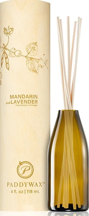 Reed Diffuser 'Mandarin & Lavender' - Paddywax Eco Green Diffuser Mandarin & Lavender — photo N1