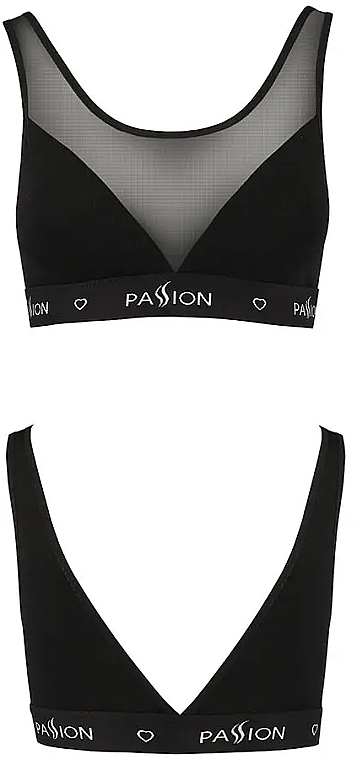 Sport Top with Transparent Insert PS002, black - Passion — photo N5