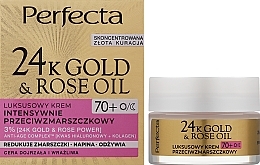 Fragrances, Perfumes, Cosmetics Luxury Intensive Anti-Wrinkle Face Cream - Perfecta 24k Gold & Rose Oil Anti-Wrinkle Cream 70+