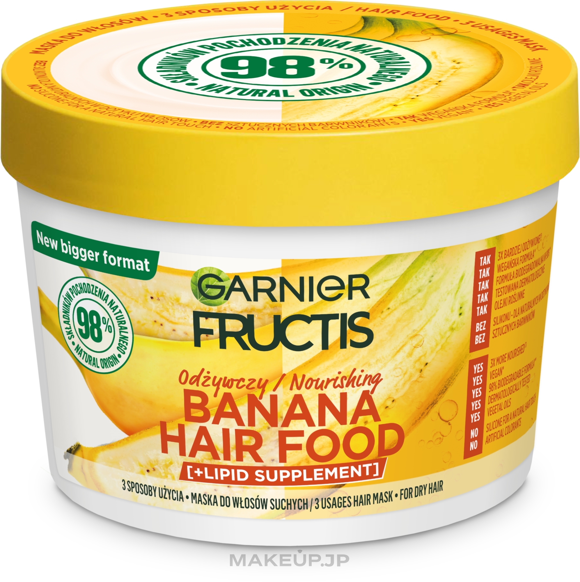Nourishing Mask for Dry Hair - Garnier Fructis Banana Hair Food Nourishing Mask — photo 400 ml